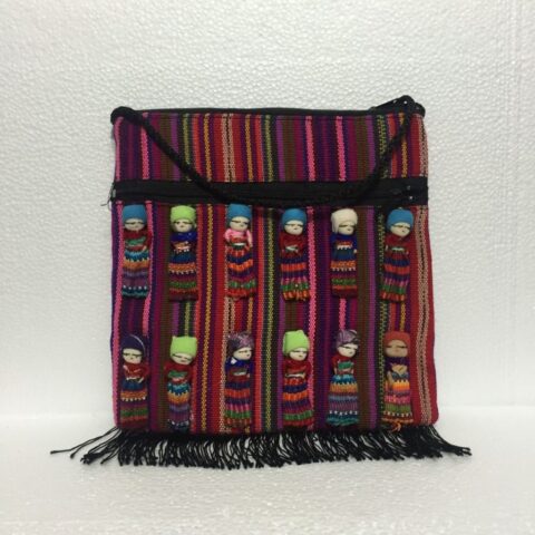 Bolsa artesanal con muñecos (grande)